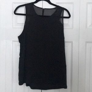 Lululemon Black Open Back Tank Top with Mesh